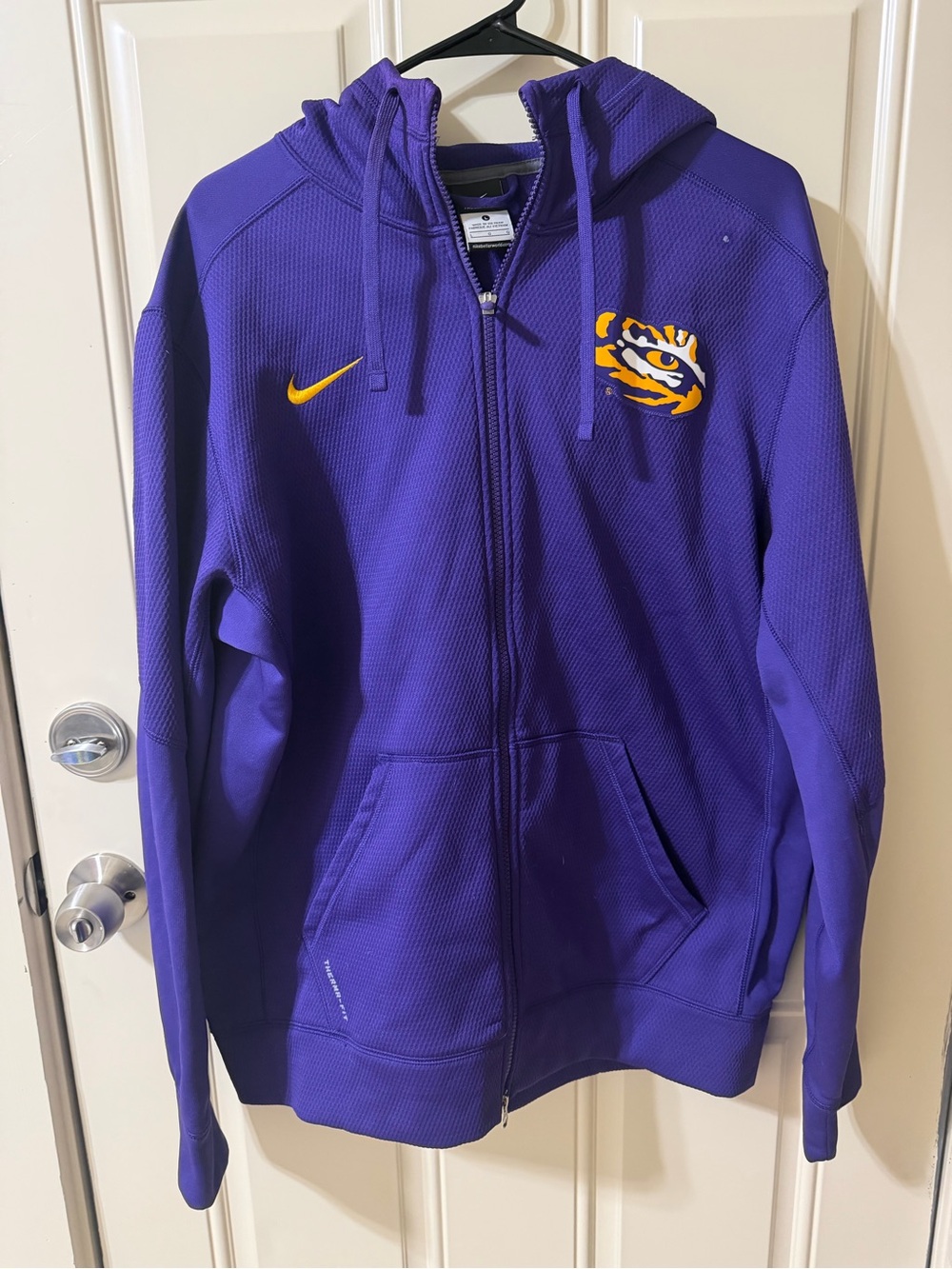Nike Purple Full-Zip Hoodie with Yellow Tiger & Swoosh